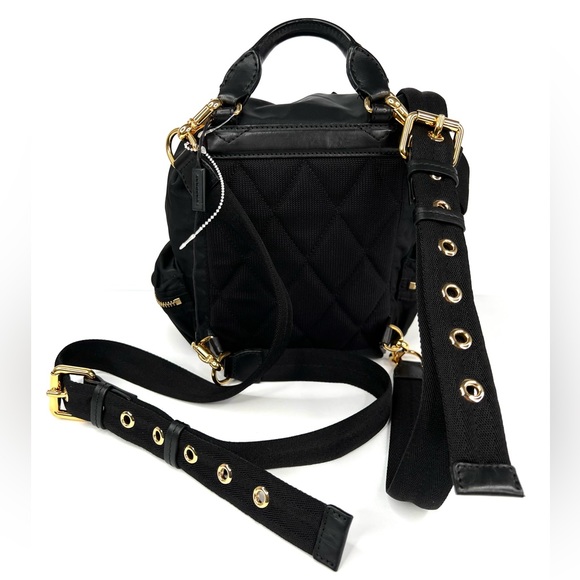 Burberry Crossbody Rucksack Black Nylon Logo Backpack - Picture 4 of 16